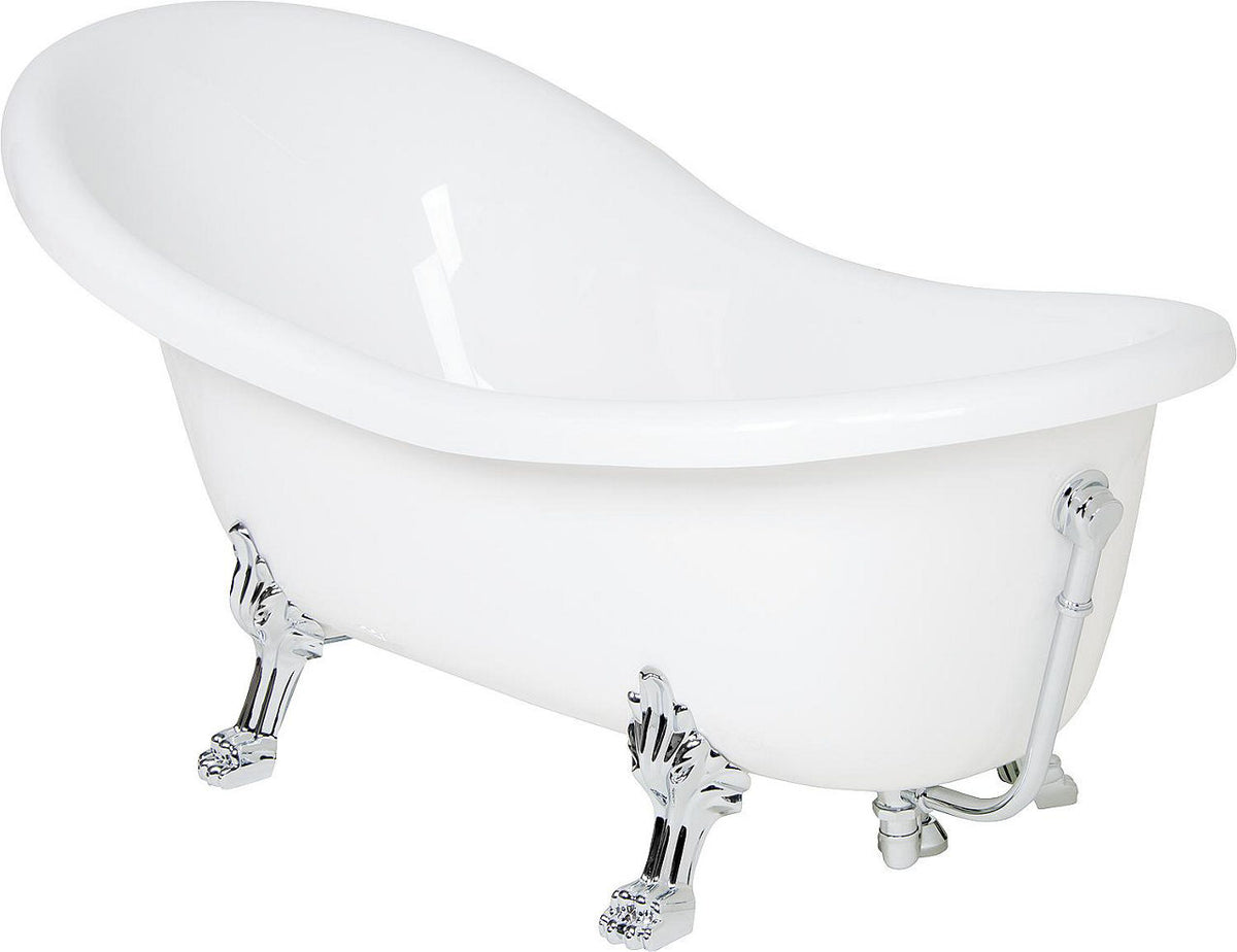 Baignoire EDITA 1745x805/635x820 mm îlot Contenance: 185 l Composite minéral blanc