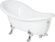 Baignoire EDITA 1745x805/635x820 mm îlot Contenance: 185 l Composite minéral blanc