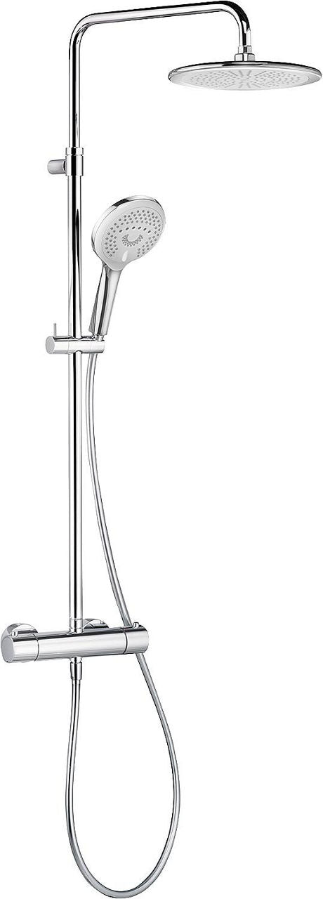 Kludi Freshline Brausesäule chrom mit Thermostat, höhenverstellbar 950-1250mm
