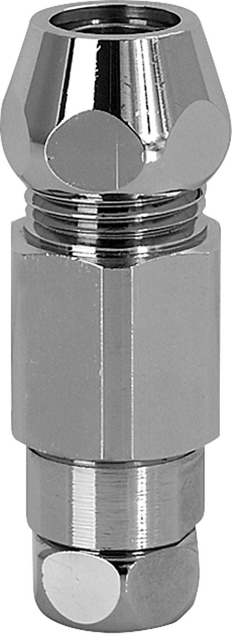 Clapet anti-retour DN10 (3/8") écrou-raccord x raccord à sertir 10mm, laiton chromé