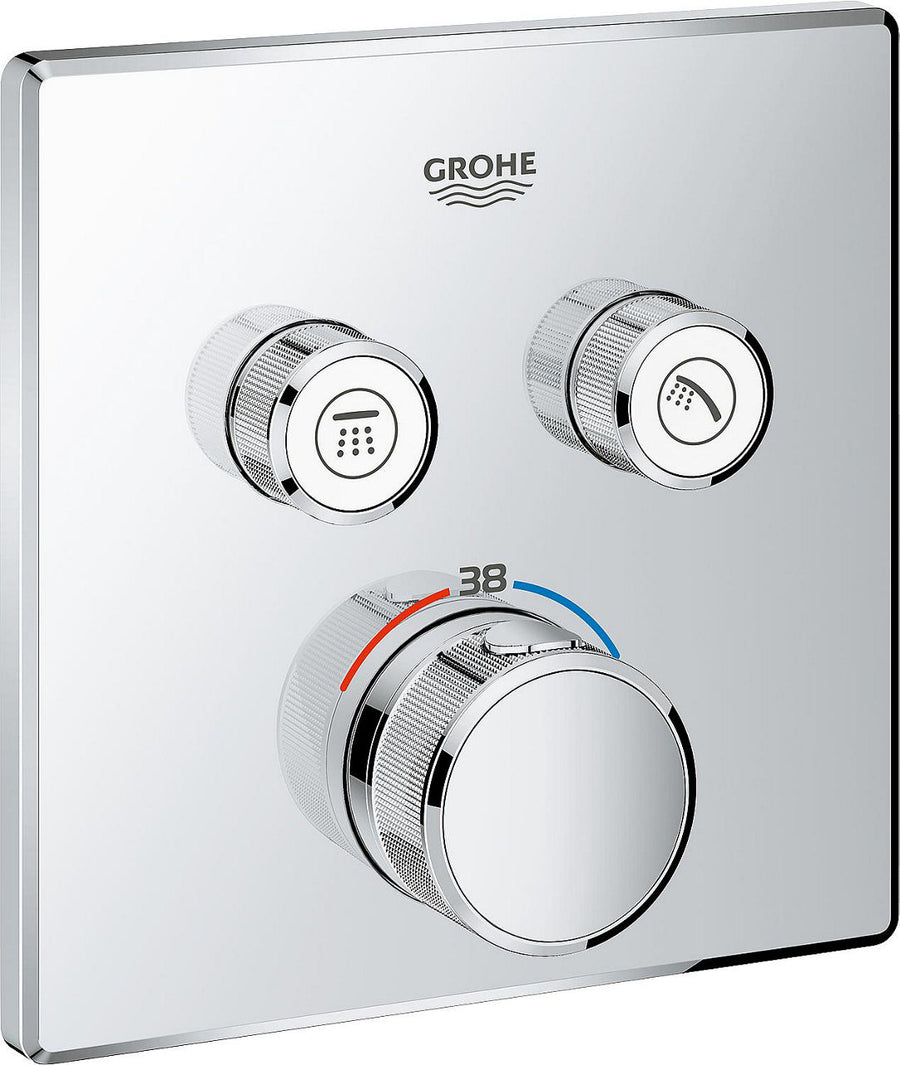 Thermostatique douche/bain encastré Grohe Grohtherm SmartControl 2 sorties chromé