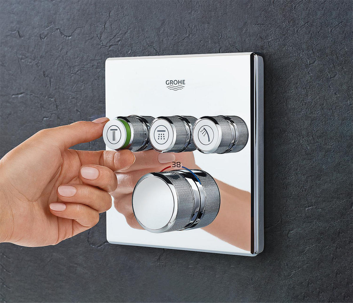 Thermostatique douche encastré Grohe Grohtherm SmartControl 3 sorties chromé