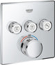 Thermostatique douche encastré Grohe Grohtherm SmartControl 3 sorties chromé