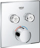 Mitigeur bain/douche encastré Grohe SmartControl chromé avec 2 vannes d'arrêt