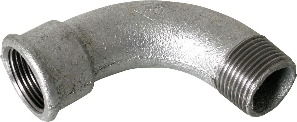 Coude long fonte malléable zinguée Type 1 femelle/mâle (F/M)
