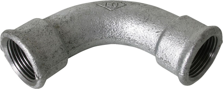 Coude long femelle x femelle type 2 en fonte malléable zinguée