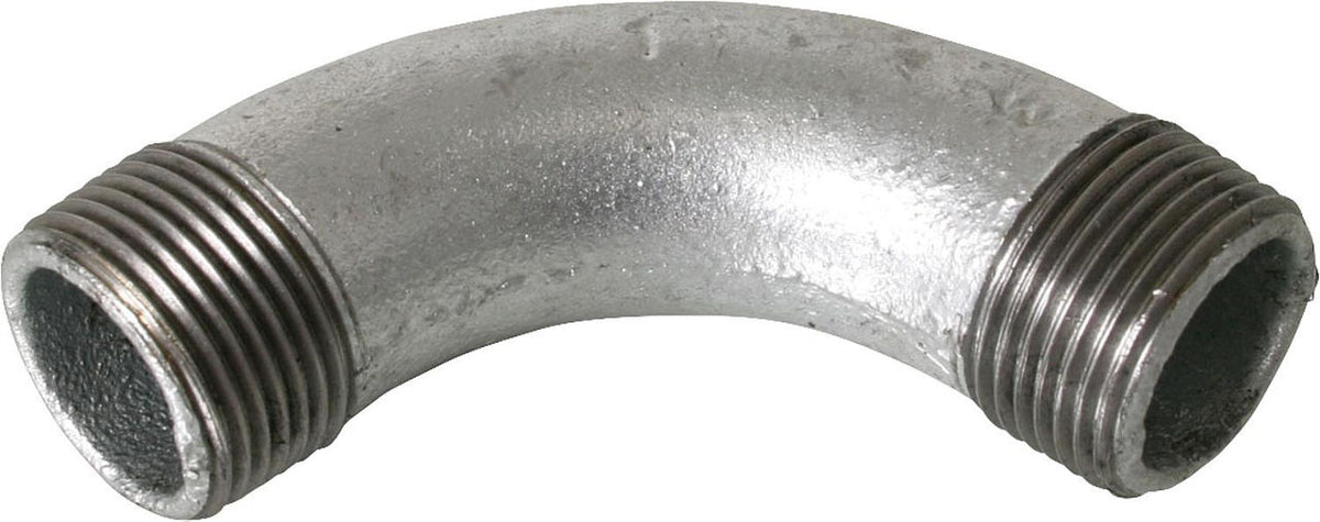 Coude long 90° (Mâle x Mâle) Type 3 (fonte malléable zingué)