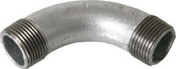 Coude long 90° (Mâle x Mâle) Type 3 (fonte malléable zingué)