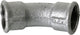 Coude long 45° (Femelle x Femelle) Type 41 (fonte malléable zingué)