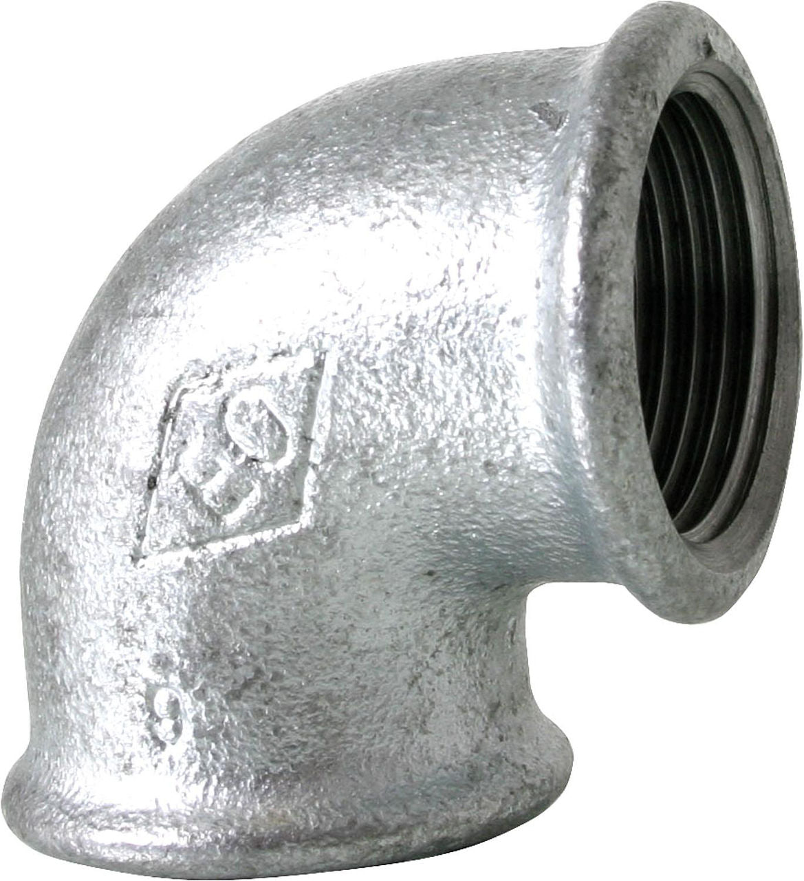 Coude 90° fonte malléable zingué (Femelle x Femelle) Type 90