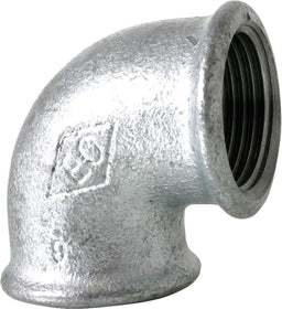 Coude 90° fonte malléable zingué (Femelle x Femelle) Type 90