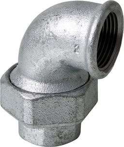 Raccord coudé à joint plat Type 95 (Femelle/Femelle) (fonte malléable zingué) (F/F)