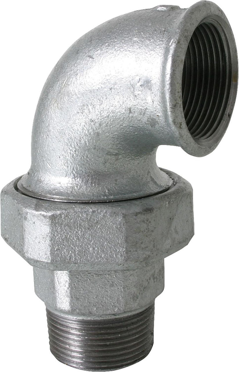 Raccord en fonte malléable zinguée Type 98 Coude à vis conique femelle/mâle Ø 1" (fonte malléable zingué)