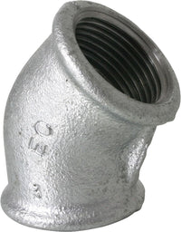 Coude 45° (Femelle x Femelle) Type 120 (fonte malléable zingué)