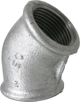 Coude 45° (Femelle x Femelle) Type 120 (fonte malléable zingué)