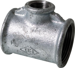 Té réduit fonte malléable zinguée (FF x FF x FF) Type 130R