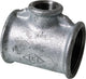 Té réduit fonte malléable zinguée (FF x FF x FF) Type 130R