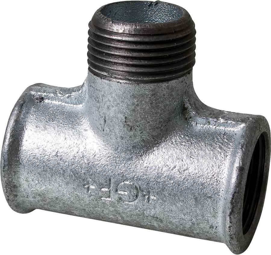 Té (FF x Mâle x FF) Type 133 (fonte malléable zingué)
