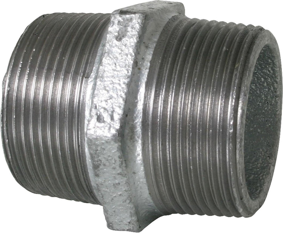 Mamelon double (mâle-mâle) Type 280 en fonte malléable zinguée