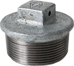 Bouchon avec trou dans le carré (Mâle) Type 294 (fonte malléable zingué)