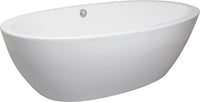 Baignoire Eimo îlot l×h×p : 1900×600×940 mm pose libre volume 275 l acrylique blanc