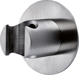 Support mural de douche INOX evenes avec rosace ronde Ø 60 mm inox poli