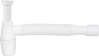 Siphon bouteille DN40 (1 1/2"), Diam. 40-50mm plastique blanc