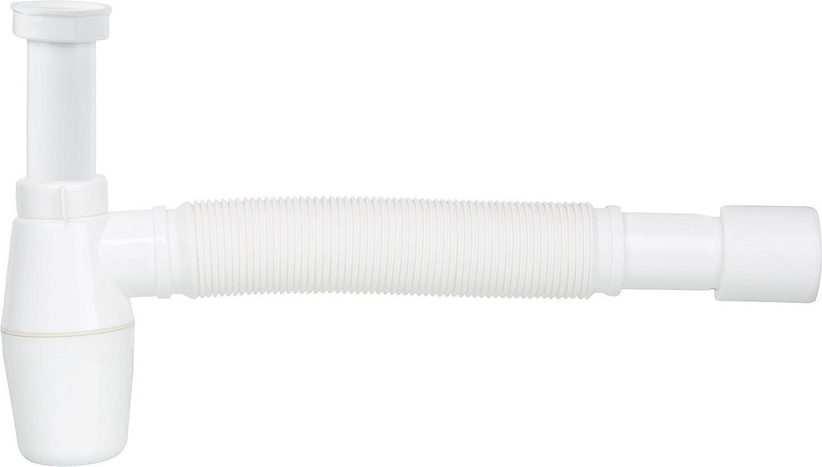 Siphon bouteille DN40 (1 1/2"), Diam. 40-50mm plastique blanc