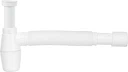 Siphon bouteille DN40 (1 1/2"), Diam. 40-50mm plastique blanc