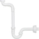 Siphon gain de place DN32 (1 1/4") avec tube flexible plastique blanc