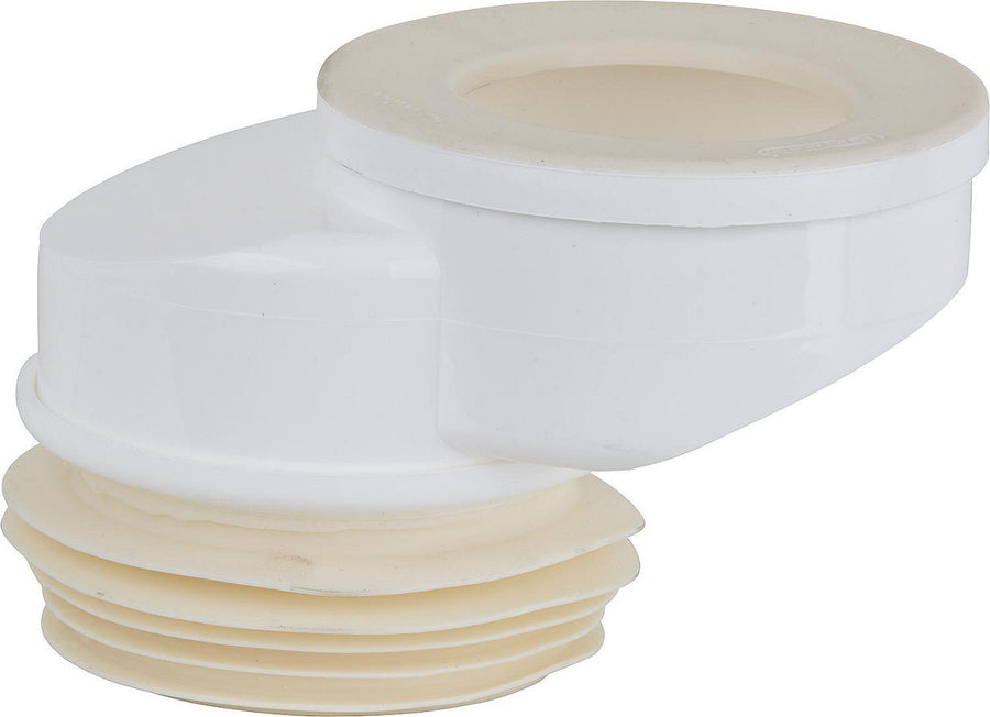 Raccord WC excentrique 60 mm blanc