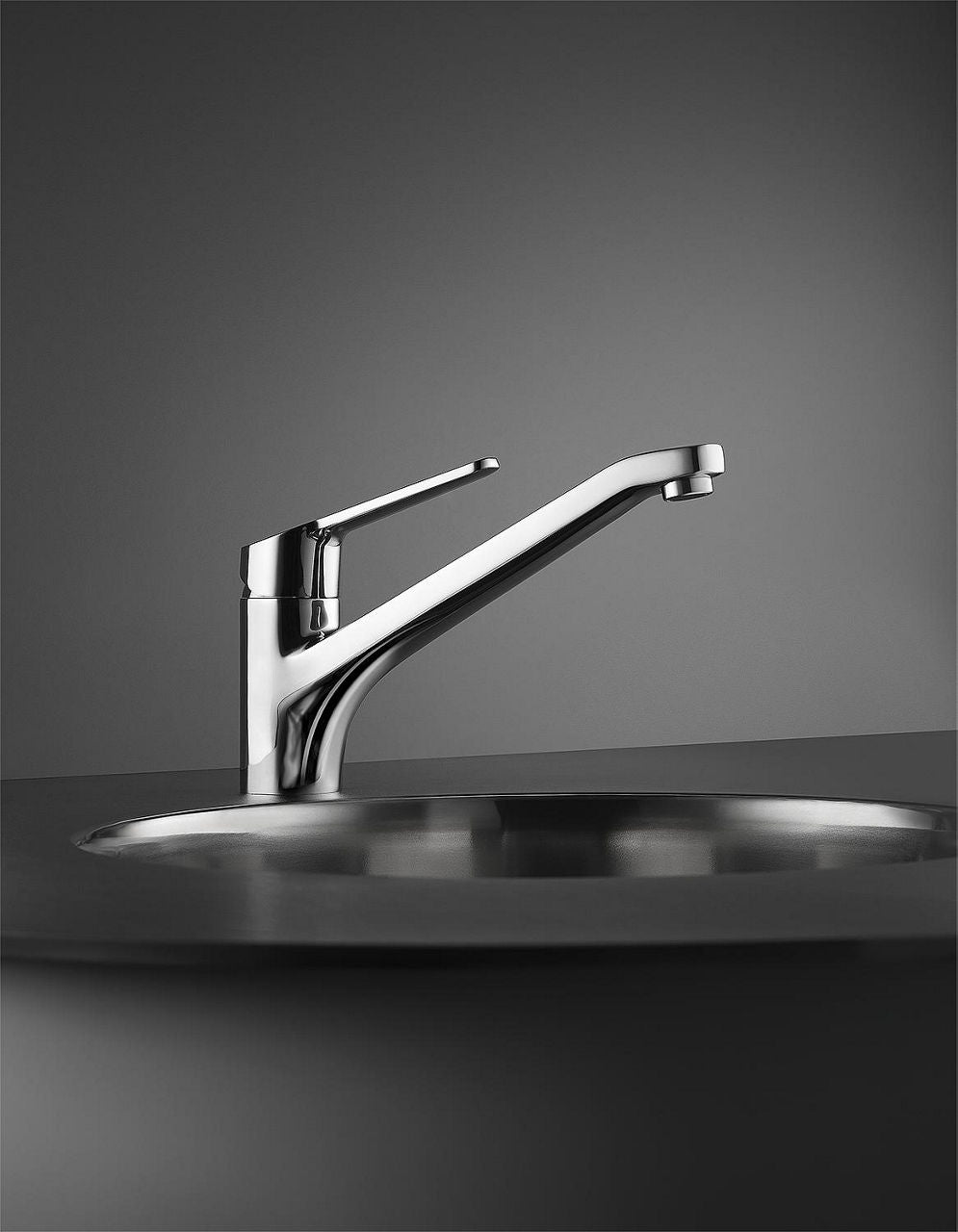 Mitigeur évier KWC Isla bec pivotant saillie 225 mm chromé