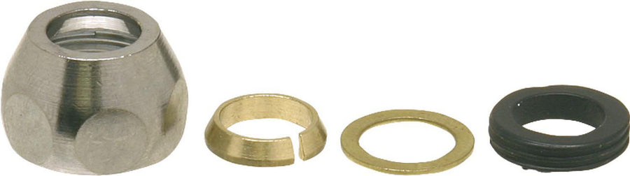 Raccord à compression conique 3/8" x 12 mm laiton chromé 4 pièces
