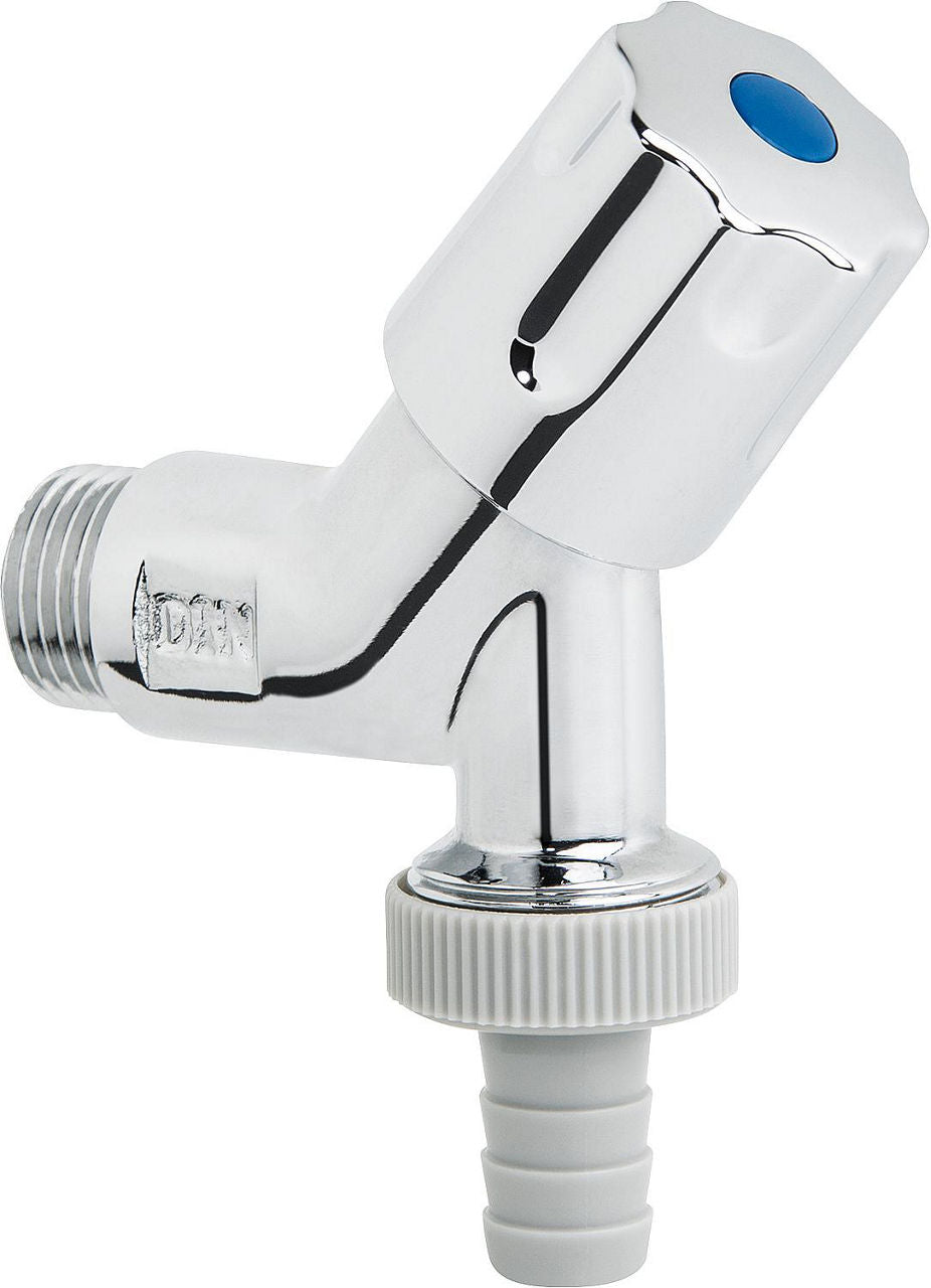 Robinet machine à laver DN15 (1/2") avec clapet anti-retour raccord cannelé
