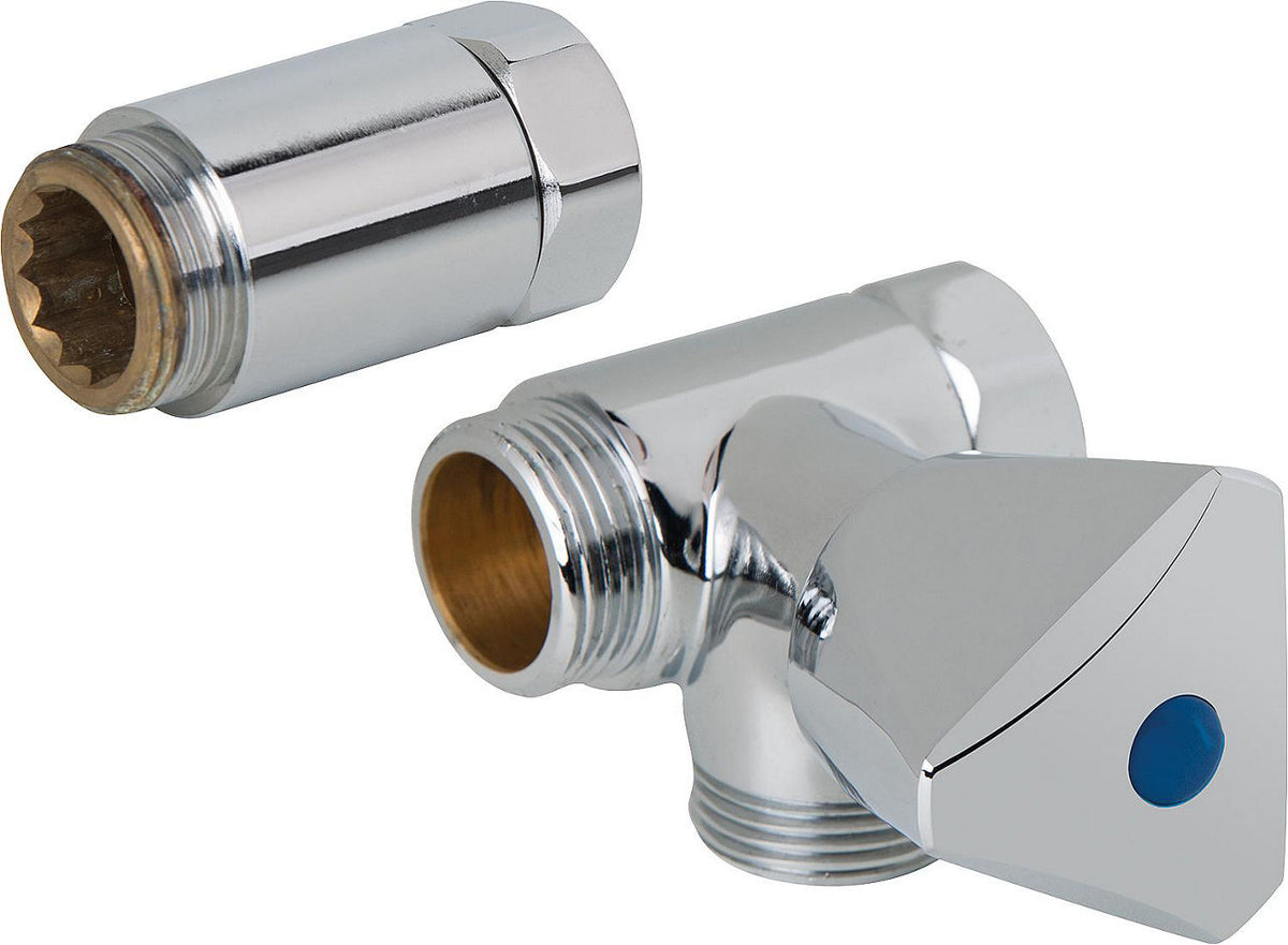 Soupape de raccord secondaire avec clapet de retenue, 3/4" écrou mobile, raccord à droite