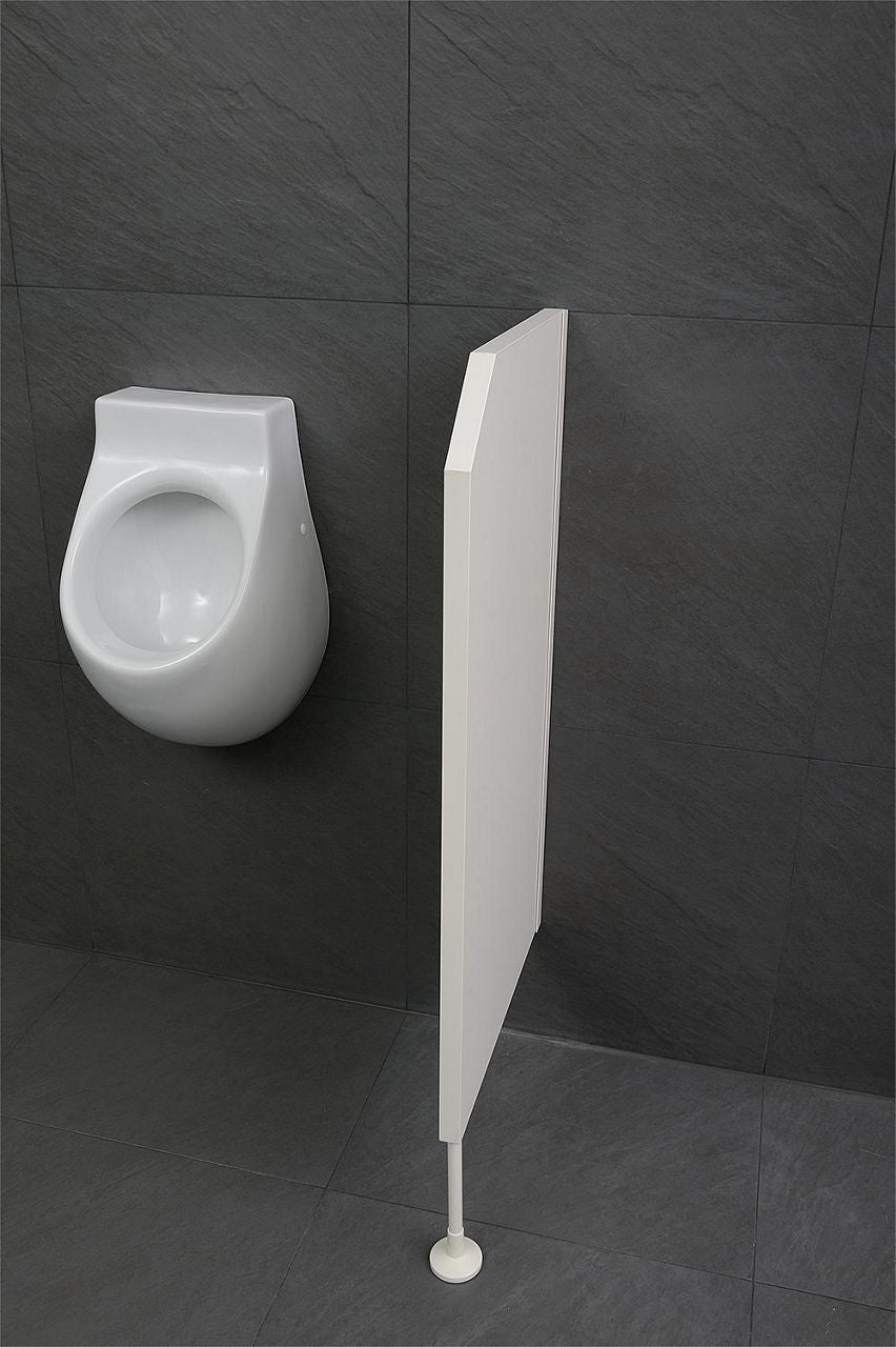 Cloison de séparation pour urinoir Standard, sur pied, 500×1100×28 mm, blanche - vue 6