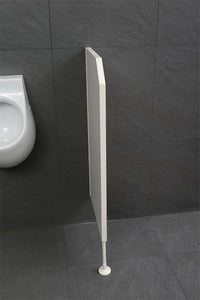 Cloison de séparation pour urinoir Standard, sur pied, 500×1100×28 mm, blanche - vue 4