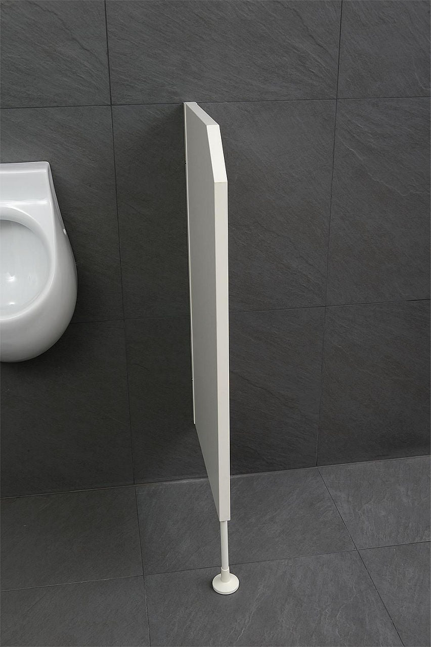 Cloison de séparation pour urinoir Standard, sur pied, 500×1100×28 mm, blanche - vue 4