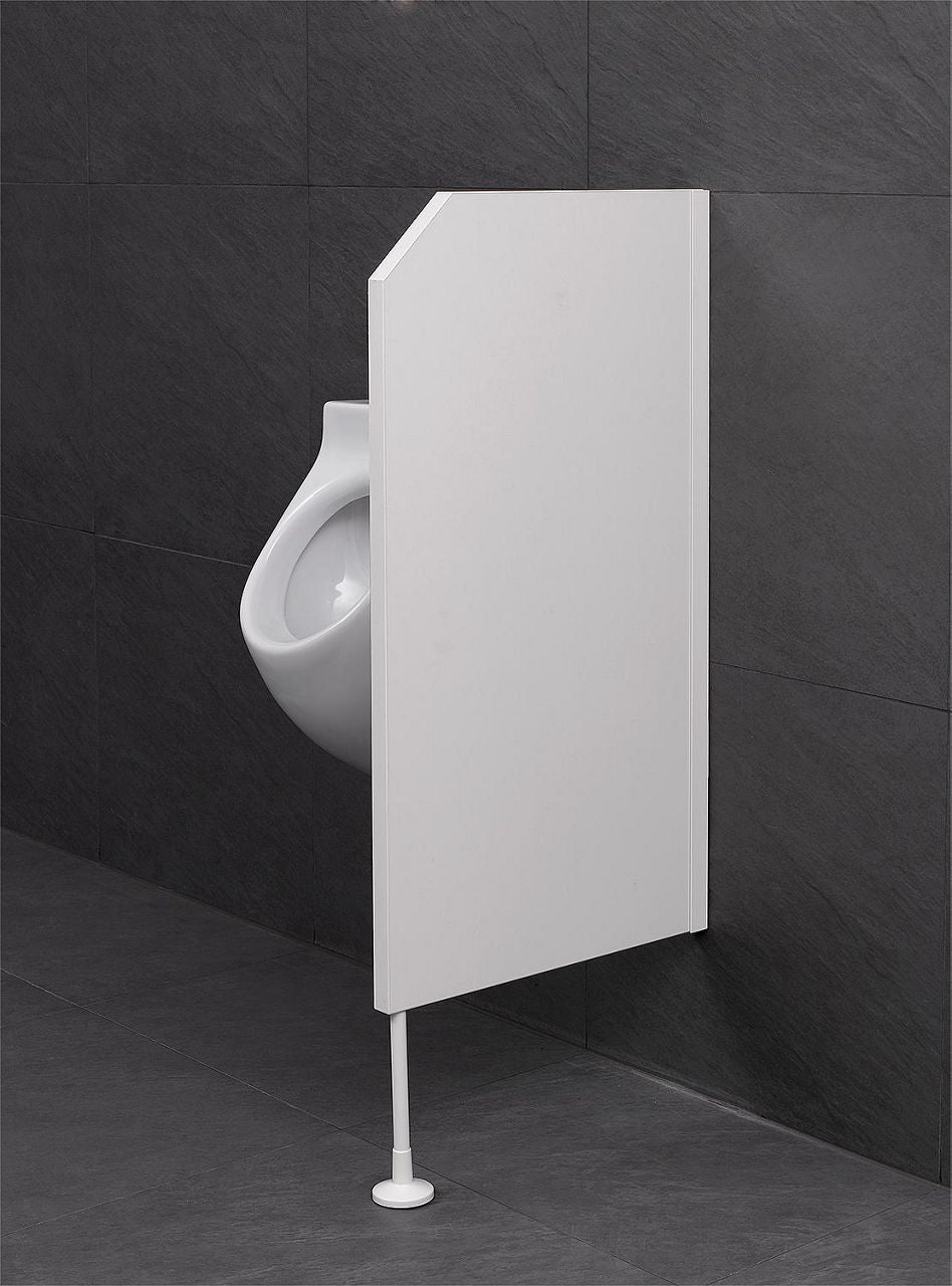 Cloison de séparation pour urinoir Standard, sur pied, 500×1100×28 mm, blanche - vue 2