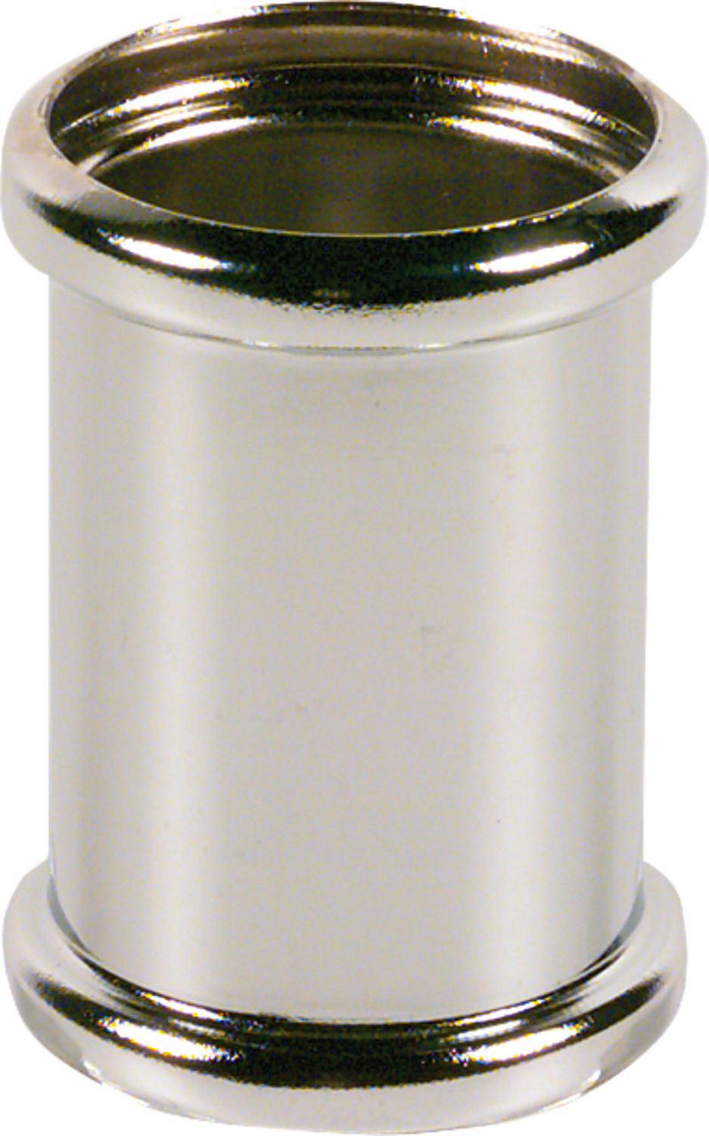 Double manchon Laiton chromé 32 x 32 mm, avec 2 joints toriques