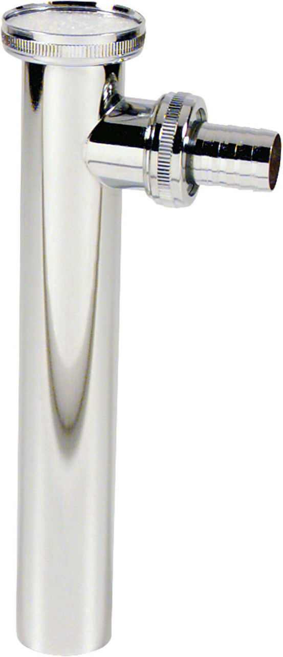 Tube de réglage laiton chromé avec raccord 3/4" 32 x 200 mm avec entrée 90°