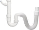 Siphon d'écoulement PP blanc 1 1/2" x 40/50mm Tube de sortie flexible avec raccord tuyau