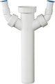 Tuyau réglable PP blanc 1 1/2" x 40 x 200 mm avec 2 raccords de tuyau souple