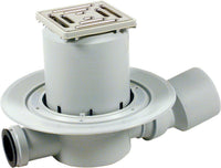 Bonde de sol pour salle de bain avec cadre 100 mm, DN 50 horizontal