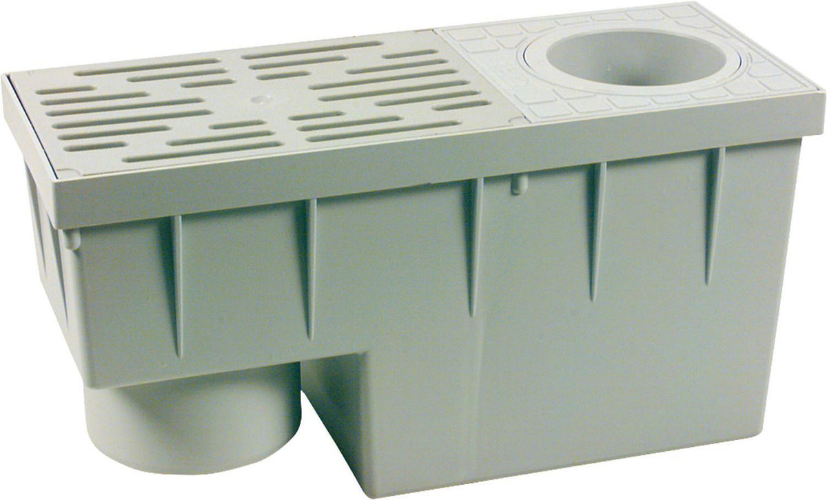 Caisse de décantation d'eau de pluie pour tuyaux 75-100 mm 380x155x200 mm vertical DN 100