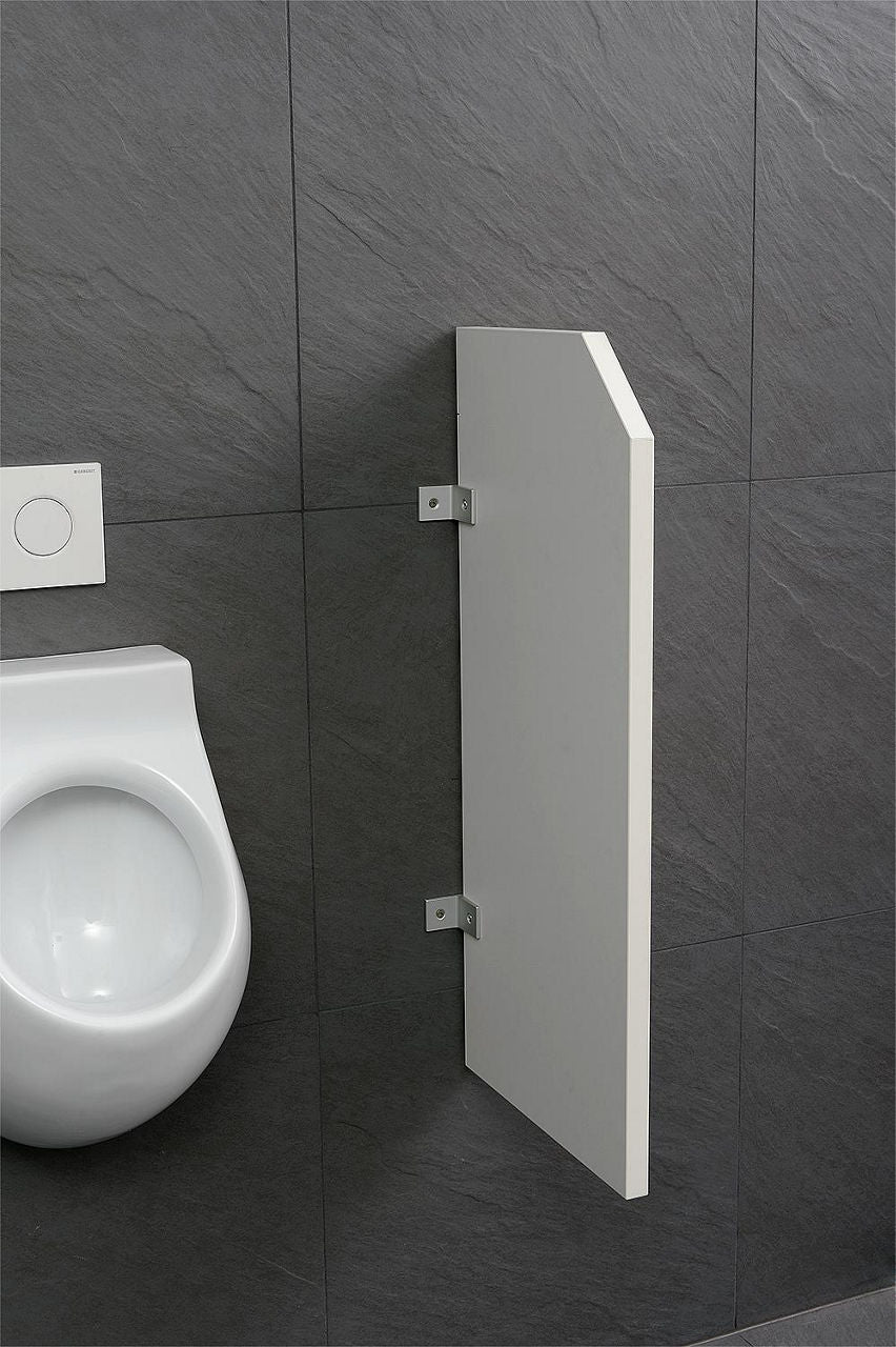 Cloison de séparation pour urinoir Standard, suspendue, 400×900×28 mm, blanche - vue 4