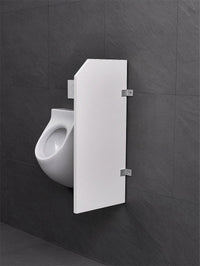Cloison de séparation pour urinoir Standard, suspendue, 400×900×28 mm, blanche - vue 2