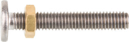 Vis d'ajustage en laiton brut M6 avec écrou pour bouchon excentrique 93 073 06