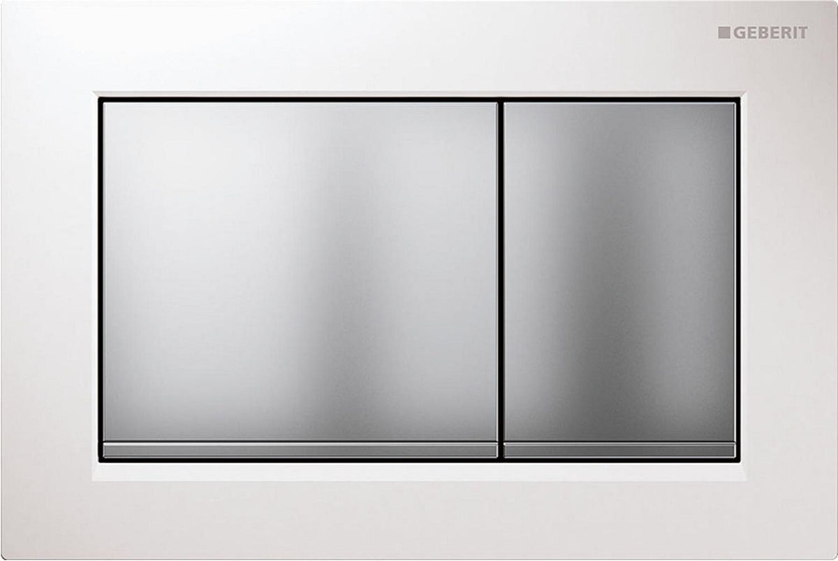 Plaque de commande Geberit Omega 20 Square, rinçage à 2 quantités