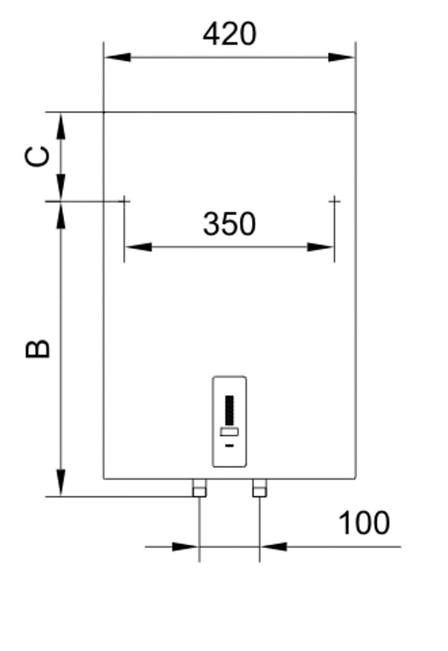 Chauffe-eau électrique OGB Slim SM, avec système de chauffage tubulaire indirect 30 - 100 litres
